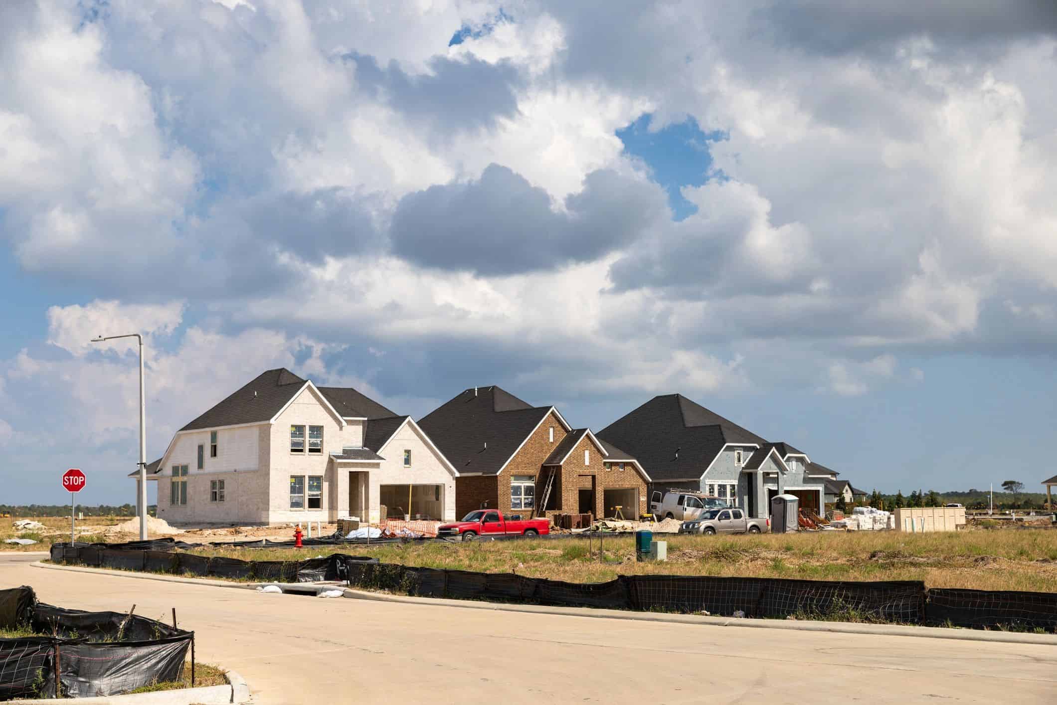 Homes under construction for custom home and addition projects