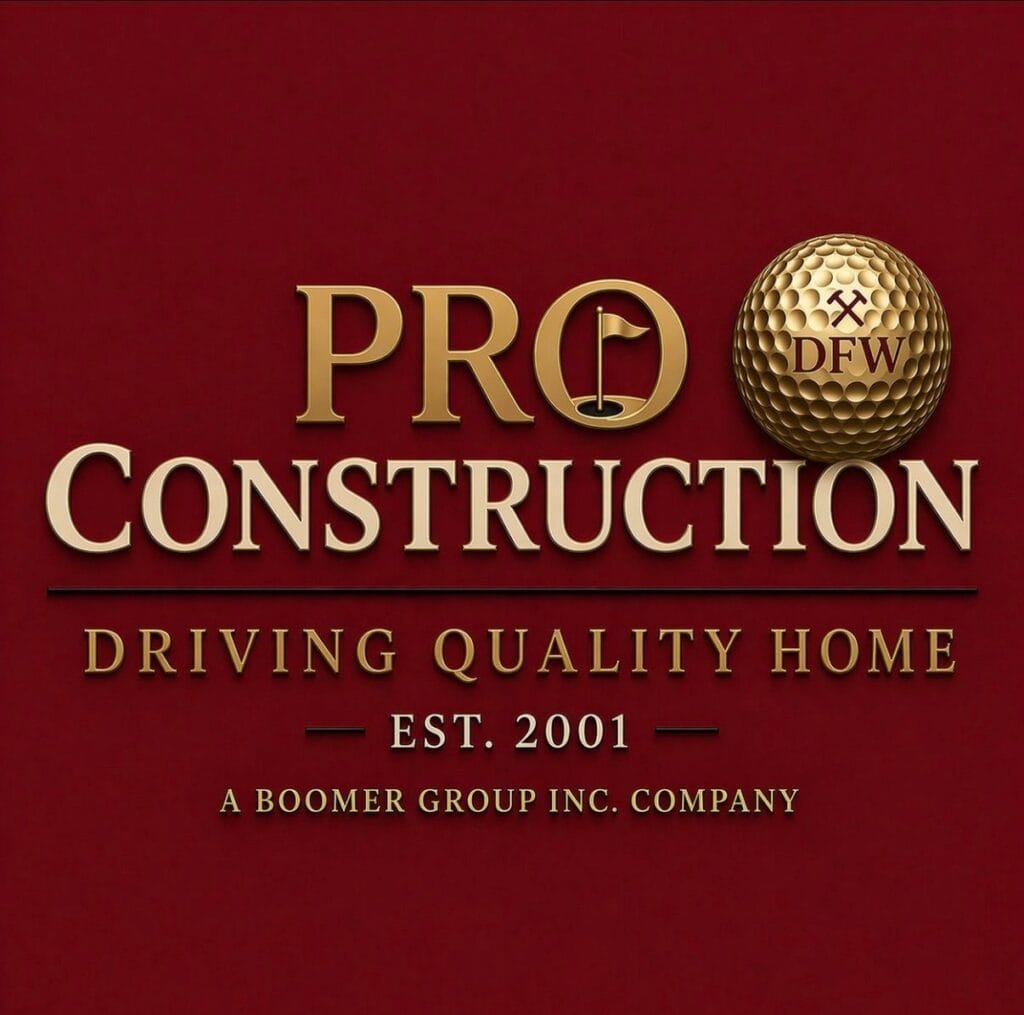 Residential construction project by PRO Construction in the Dallas–Fort Worth area
