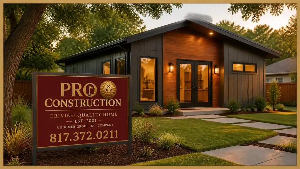 Detached garage conversion completed by PRO Construction in North Texas